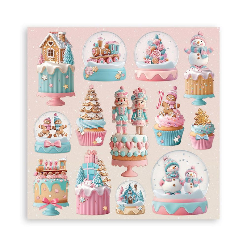 Stamperia - 8 x 8 - Paper Pad - Candy Christmas