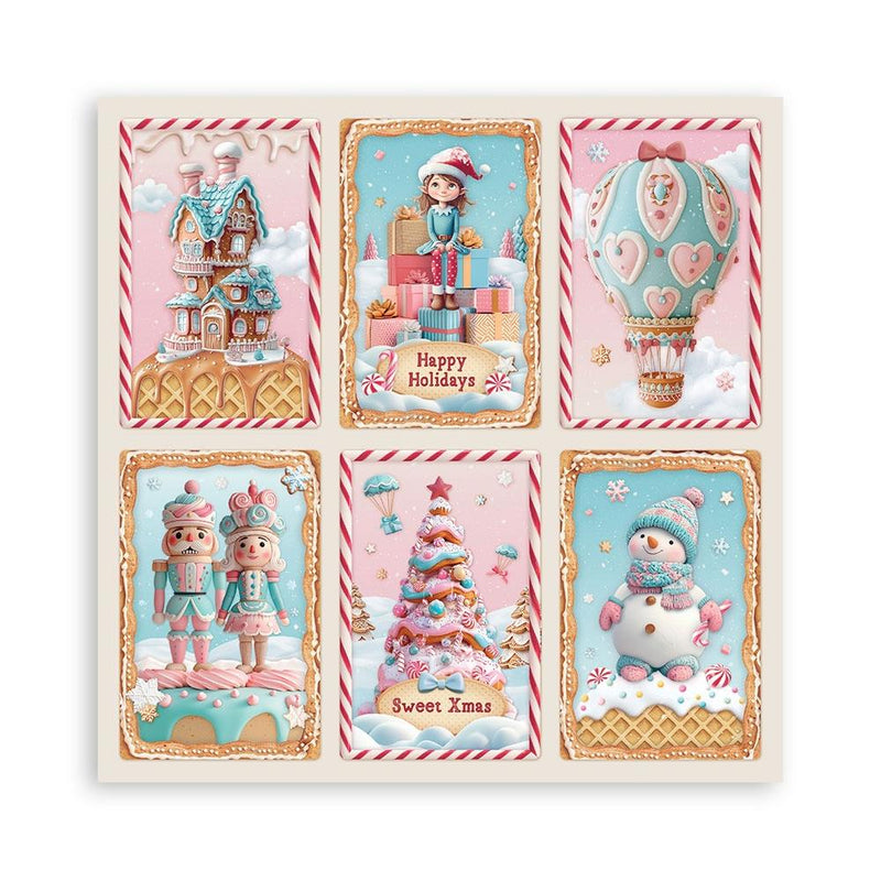 Stamperia - 8 x 8 - Paper Pad - Candy Christmas