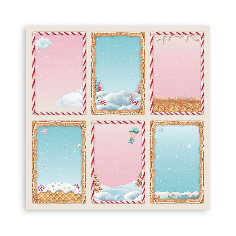 Stamperia - 8 x 8 - Paper Pad - Candy Christmas