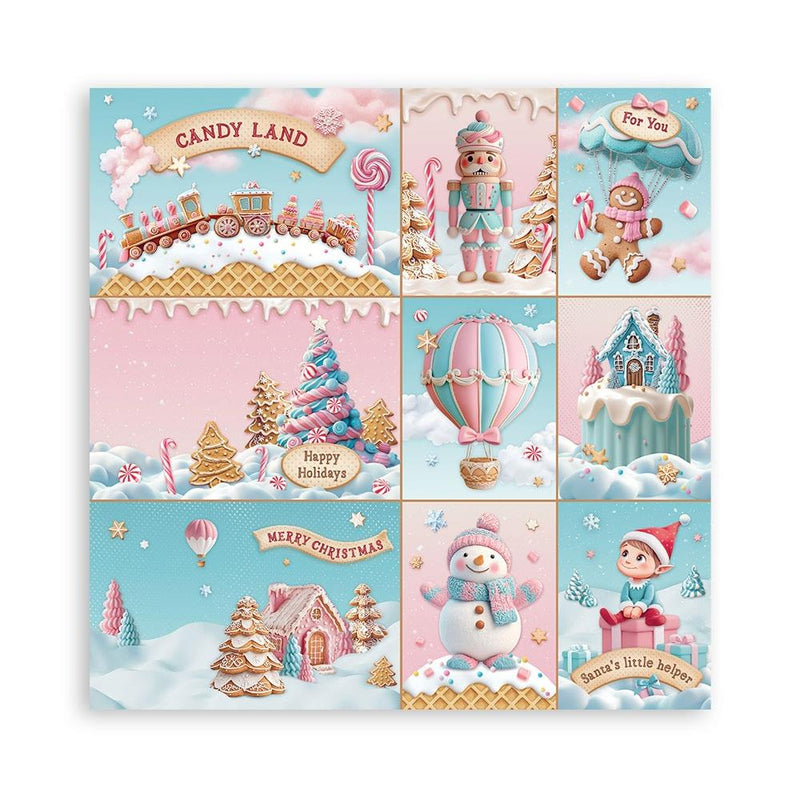Stamperia - 8 x 8 - Paper Pad - Candy Christmas
