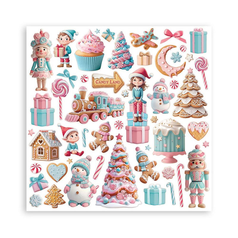 Stamperia - 8 x 8 - Paper Pad - Candy Christmas