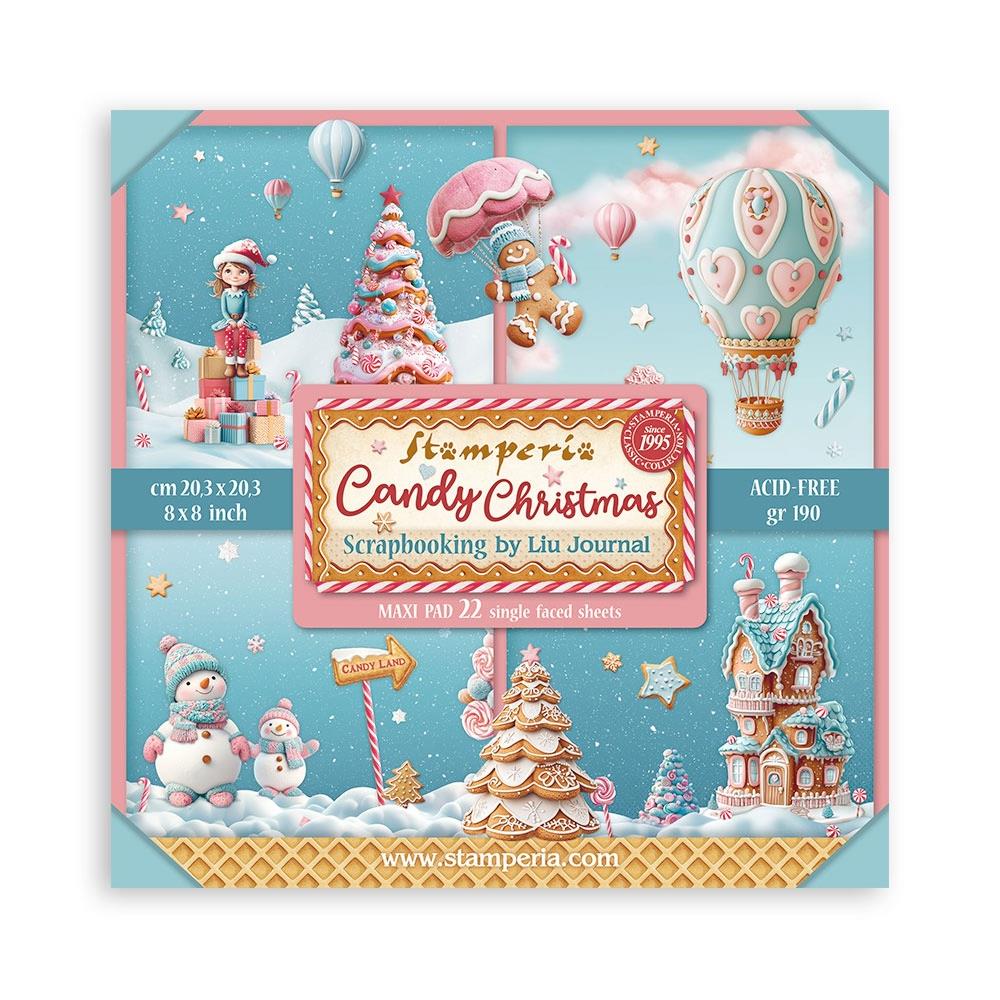 Stamperia - 8 x 8 - Paper Pad - Candy Christmas