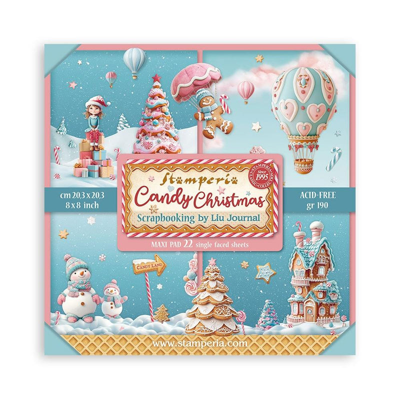 Stamperia - 8 x 8 - Paper Pad - Candy Christmas