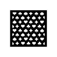 Stamperia - 4.5 x 4.5 - Thick Stencil - Alice in Christmas - Poker Playing Cards