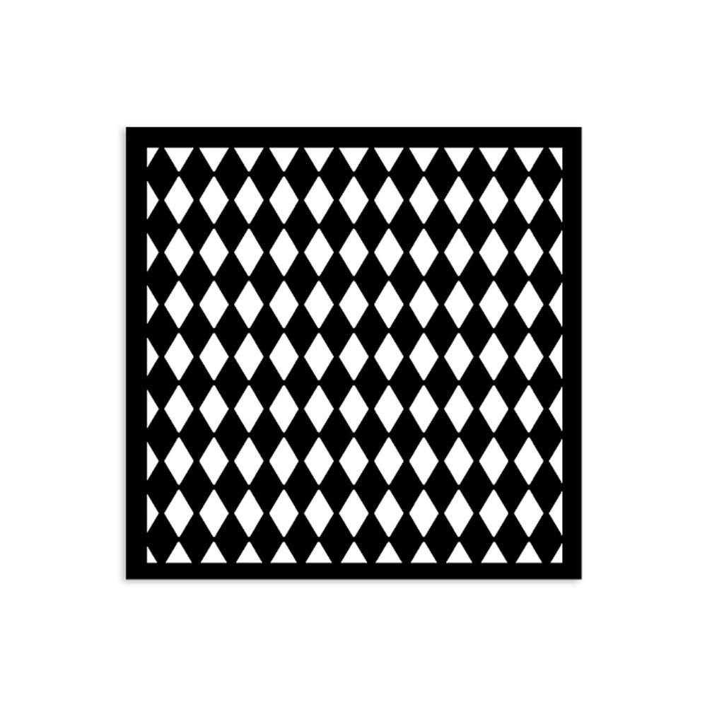 Stamperia - 4.5 x 4.5 - Thick Stencil - Alice in Christmas - Harlequin