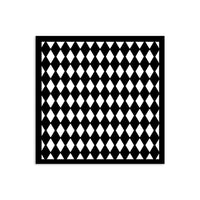 Stamperia - 4.5 x 4.5 - Thick Stencil - Alice in Christmas - Harlequin