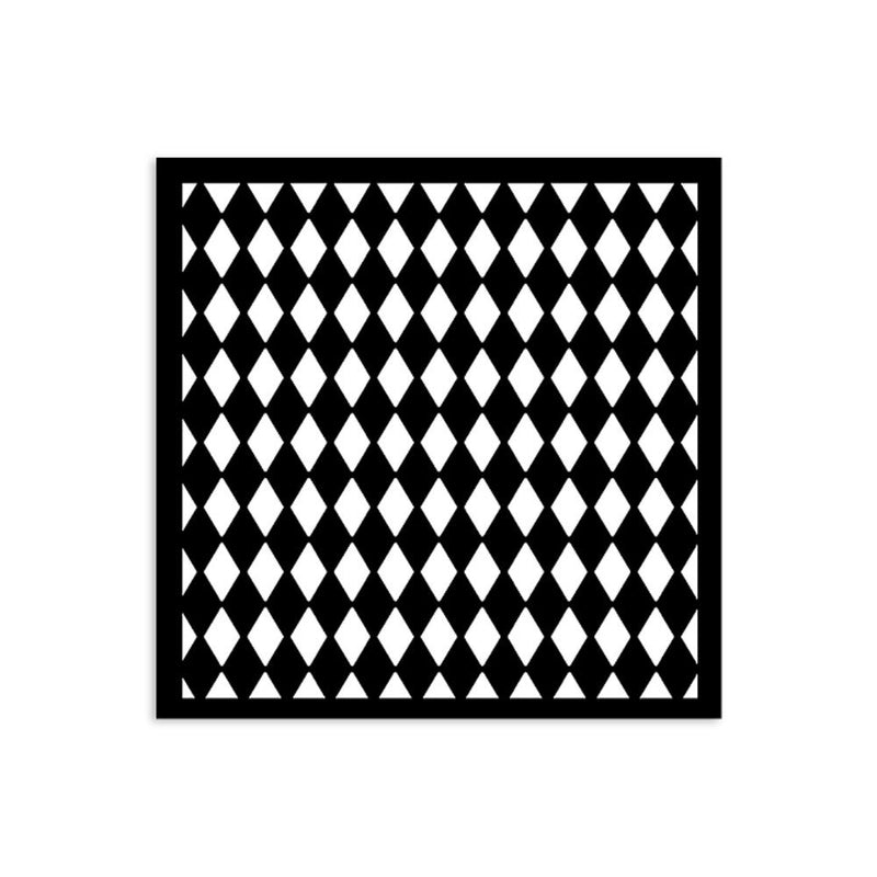 Stamperia - 4.5 x 4.5 - Thick Stencil - Alice in Christmas - Harlequin