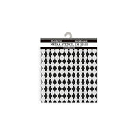 Stamperia - 4.5 x 4.5 - Thick Stencil - Alice in Christmas - Harlequin