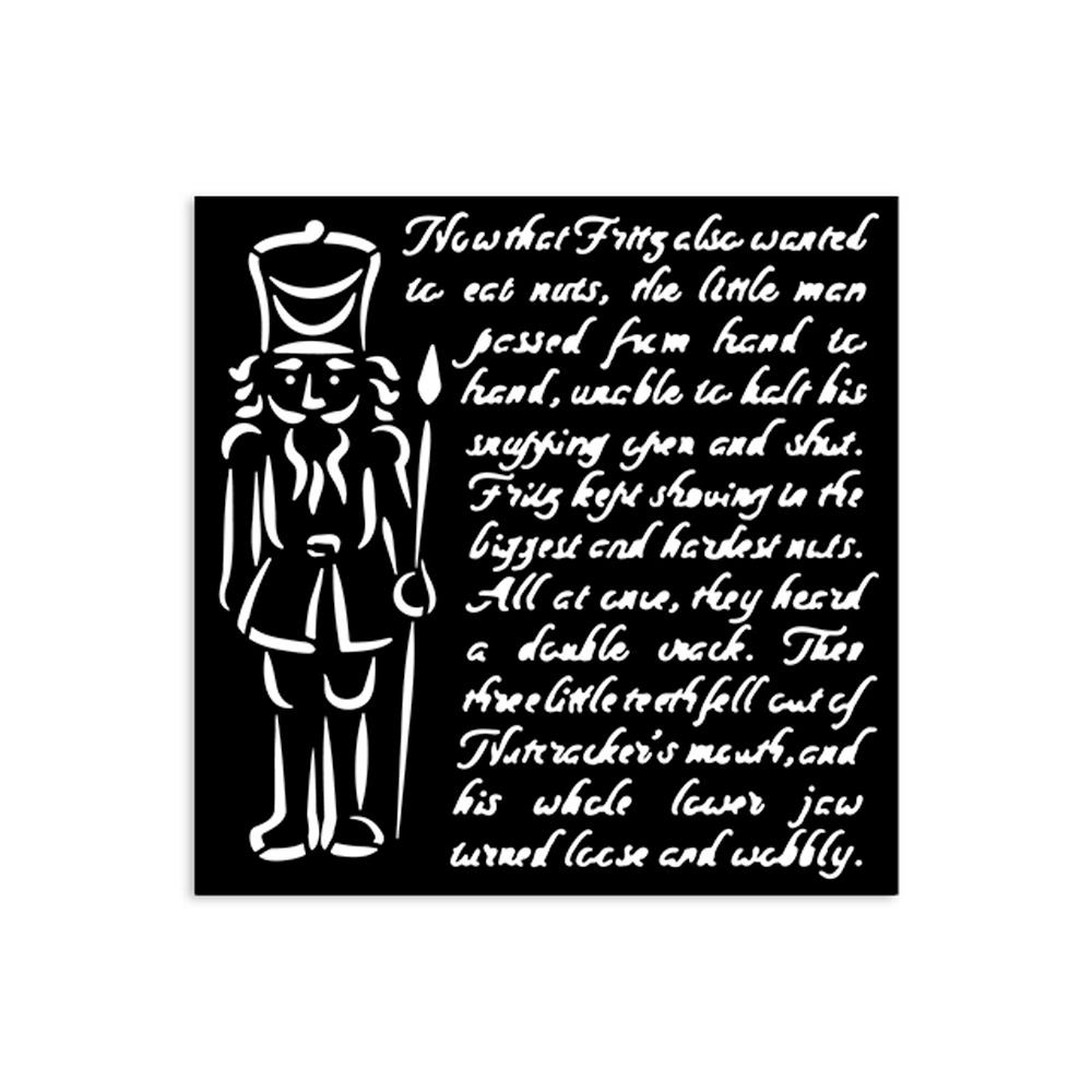 Stamperia - 4.5 x 4.5 - Thick Stencil - Alice in Christmas - Toy Soldier