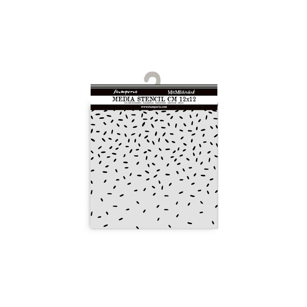 Stamperia - 4.5 x 4.5 - Thick Stencil - Candy Christmas - Dripping with Sugar Sprinkles