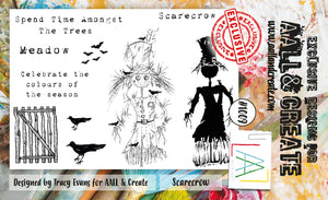 AALL & Create - A6 - Clear Stamps - 1009 - Tracy Evans - Scarecrow