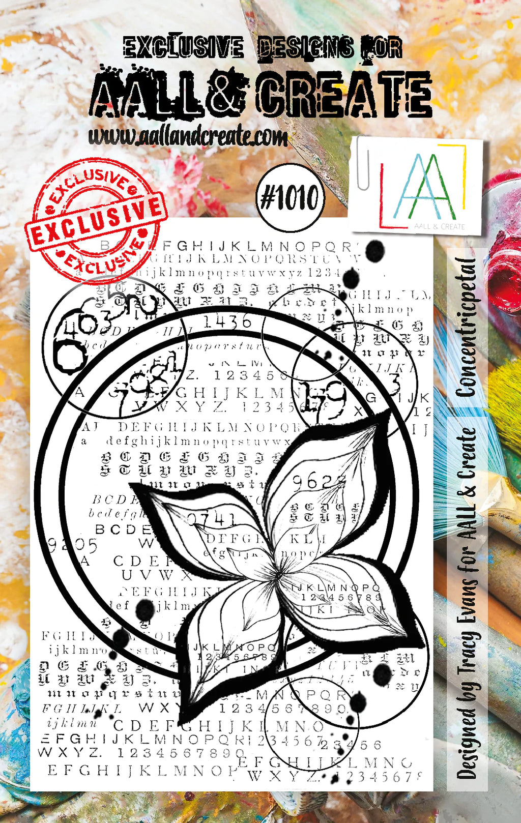 AALL & Create - A7 - Clear Stamps - 1010 - Tracy Evans - Concentricpetal