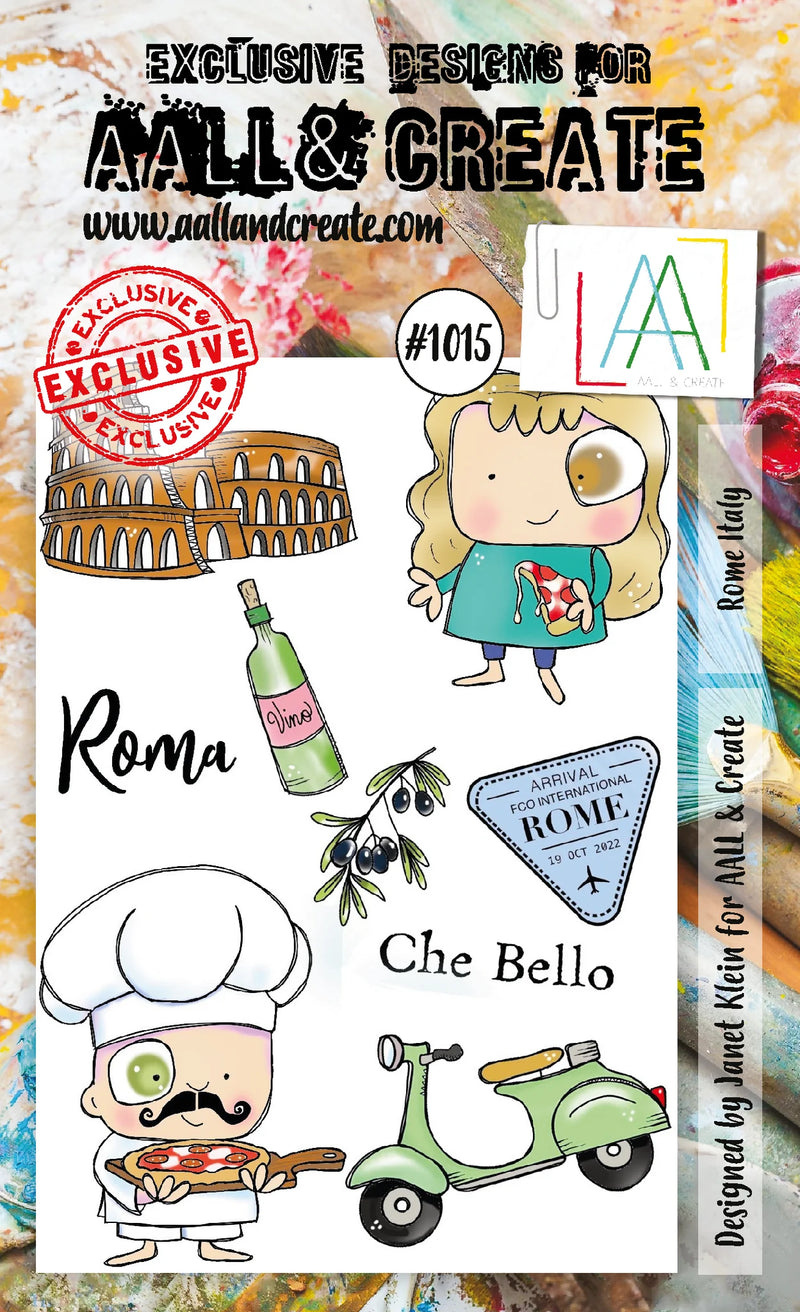 AALL & Create - A6 - Clear Stamps - 1015 - Janet Klein - Rome Italy