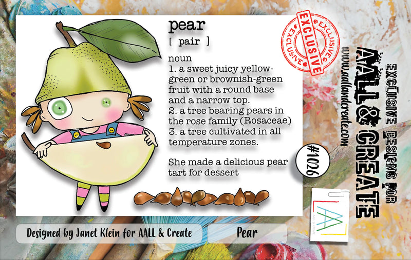 AALL & Create - A7 - Clear Stamps - 1026 - Janet Klein - Pear