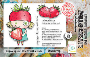 AALL & Create - A7 - Clear Stamps - 1028 - Janet Klein - Strawberry
