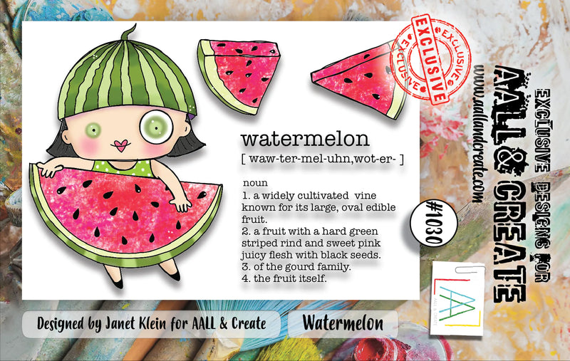 AALL & Create - A7 - Clear Stamps -1030 - Janet Klein - Watermelon