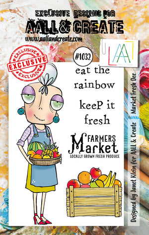 AALL & Create - A7 - Clear Stamps - 1032 - Janet Klein - Market Fresh Dee