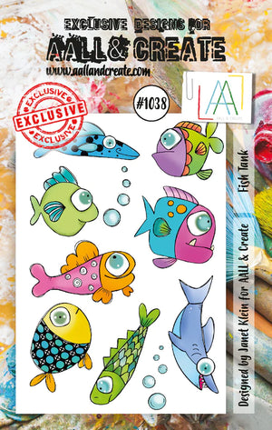AALL & Create - A6 - Clear Stamps - 1038 - Janet Klein - Fish Tank