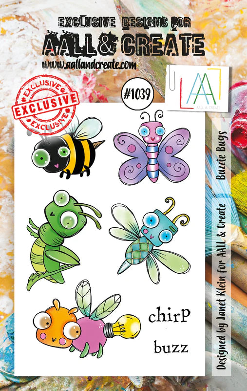 AALL & Create - Clear Stamps - A7 - 1039 - Janet Klein - Buzzie Bugs