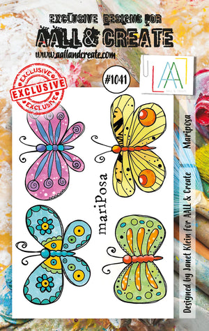 AALL & Create - Clear Stamps - A7 - 1041 - Janet Klein - Mariposa