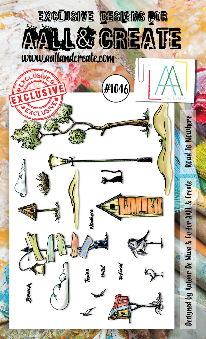 AALL & Create - A6 - Clear Stamps - 1046 - Author De Mwa - Road to Nowhere