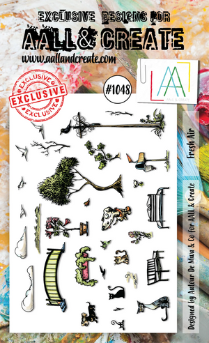 AALL & Create - A6 - Clear Stamps - 1048 - Author De Mwa - Fresh Air