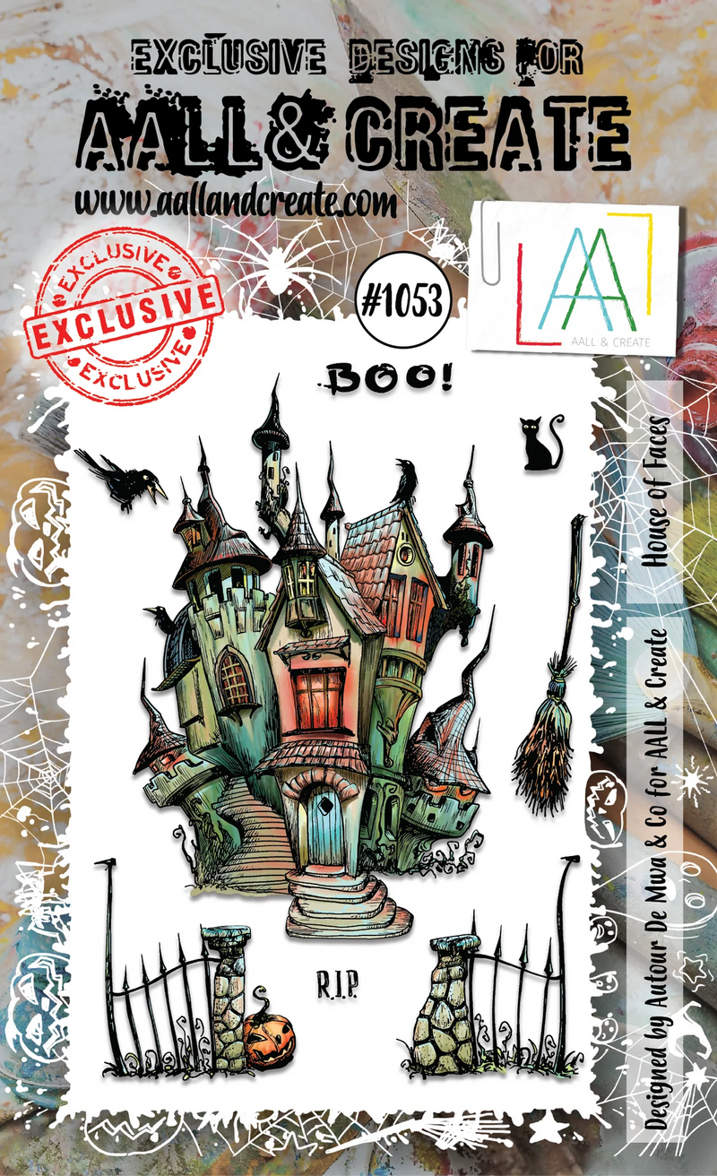 AALL & Create - A6 - Clear Stamps - 1053 - Author De Mwa - House of Faces