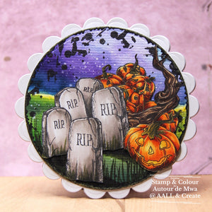 AALL & Create - A6 - Clear Stamps - 1055 - Author De Mwa - Pumpkin Party