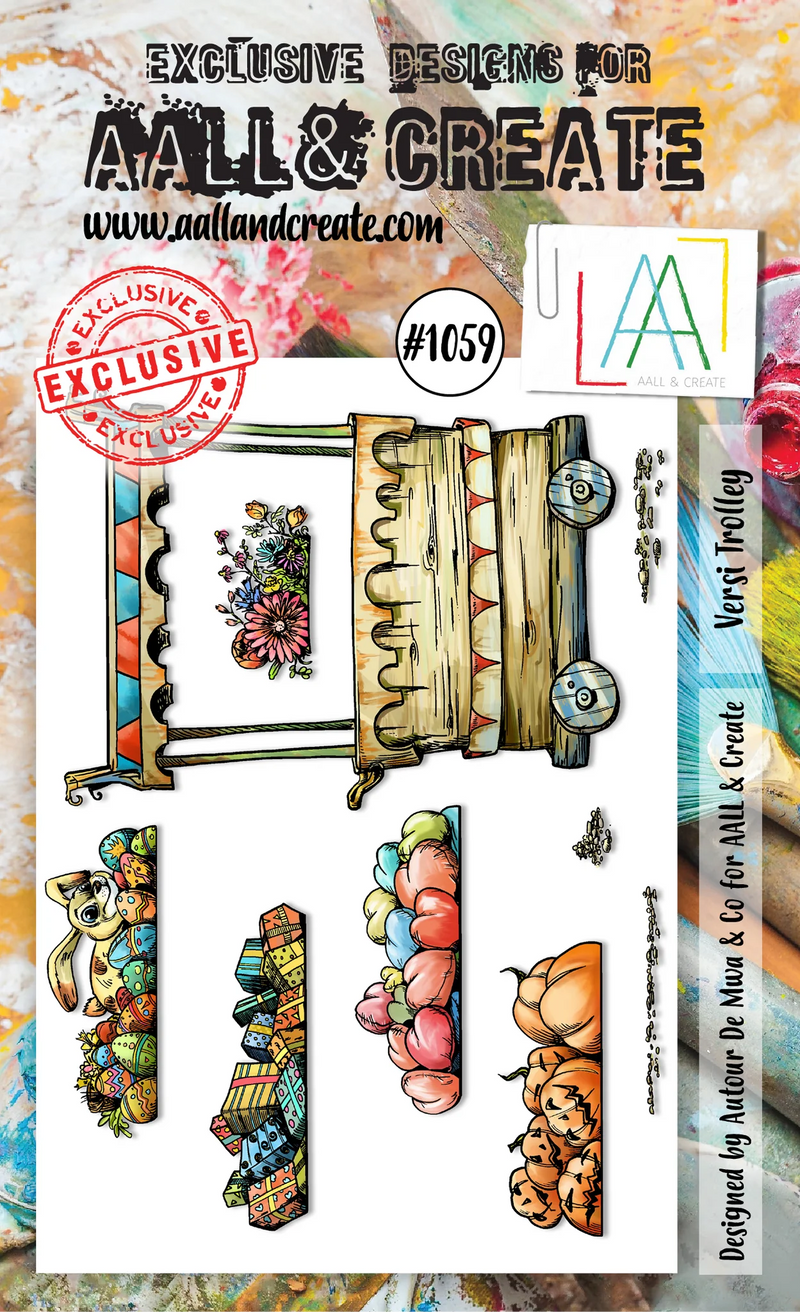 AALL & Create - A6 - Clear Stamps - 1059 - Author De Mwa - Verse Trolley