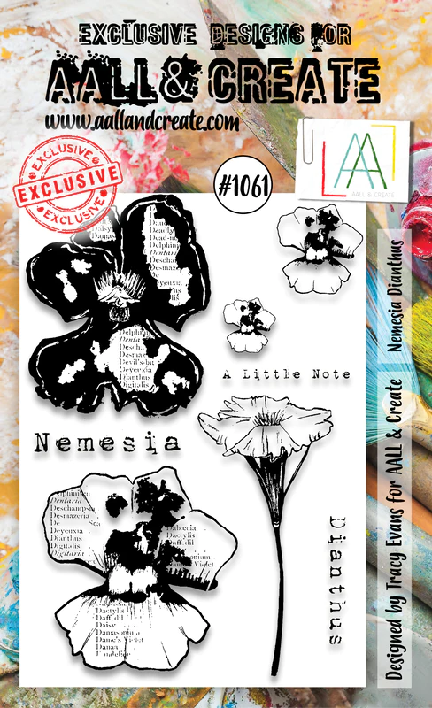 AALL & Create - A6 - Clear Stamps - 1061 - Tracy Evans - Nemesia Dianthus