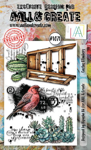 AALL & Create - A6 - Clear Stamps - 1071 - Bipasha BK - Cactus Climbers