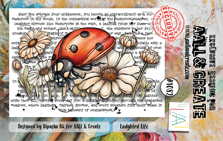 AALL & Create - A7 - Clear Stamps - 1082 - Bipasha BK - Ladybird Life