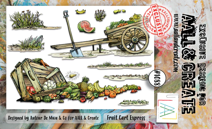 AALL & Create - A6 - Clear Stamps - 1088 - Author De Mwa - Fruit Cart Express