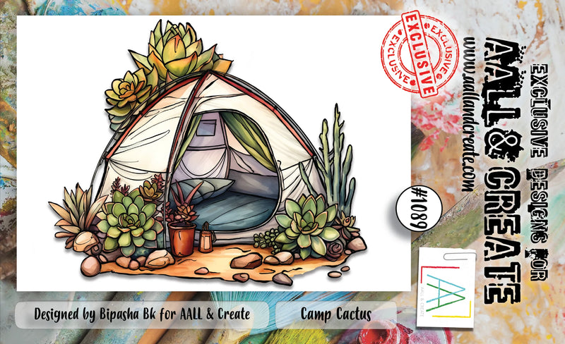 AALL & Create - A6 - Clear Stamps - 1089 - Bipasha BK - Camp Cactus