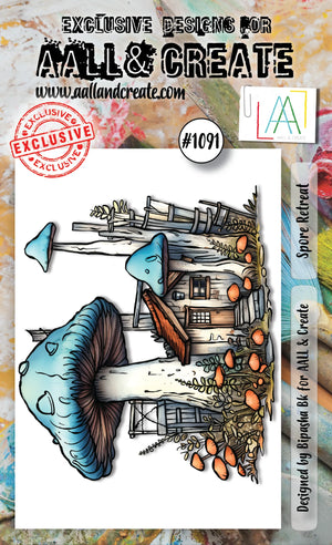 AALL & Create - A6 - Clear Stamps - 1091 - Bipasha BK - Spore Retreat