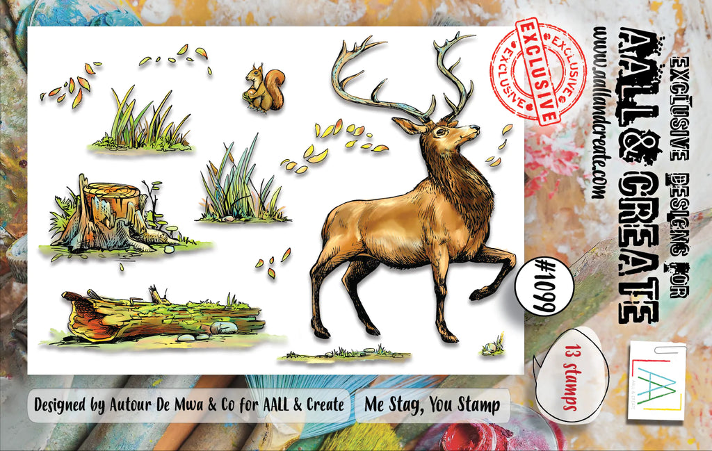 AALL & Create - A7 - Clear Stamps - 1099 - Autour De Mwa - Me Stag, You Stamp