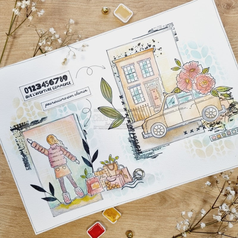 Chou & Flowers - Clear Stamps - A5 - Notting Hill