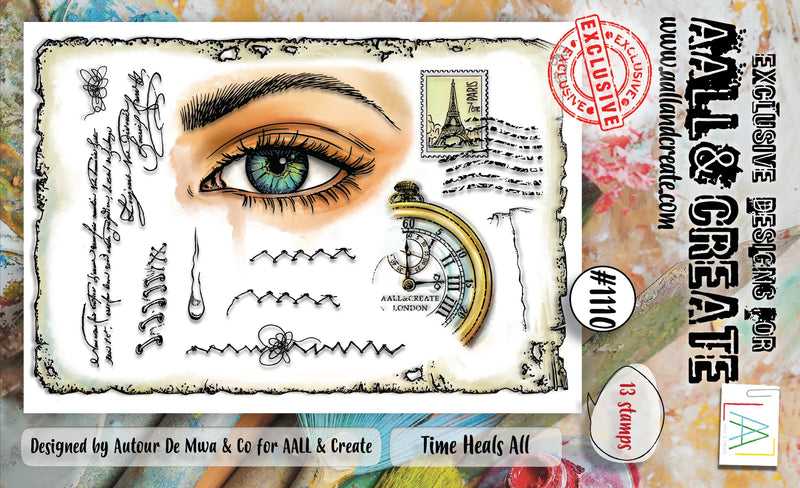 AALL & Create - A6 - Clear Stamps - 1110 - Author De Mwa - Time Heals All