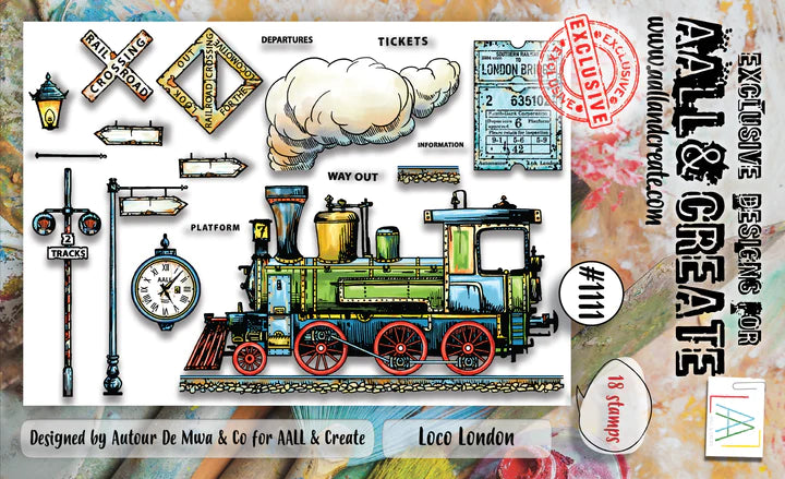 AALL & Create - A6 - Clear Stamps - 1111 - Author De Mwa - Loco London
