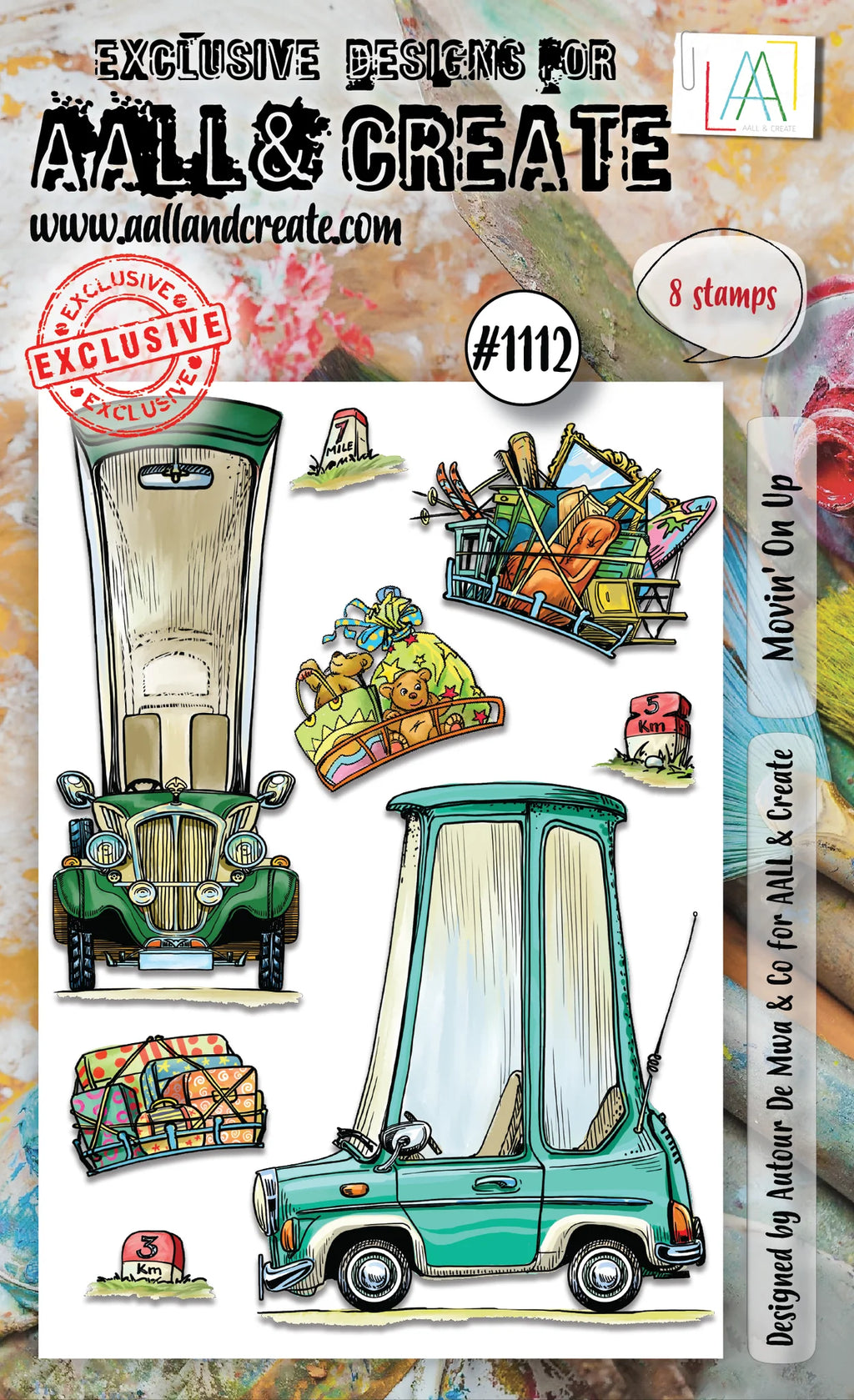 AALL & Create - A6 - Clear Stamps - 1112 - Author De Mwa - Movin' On Up