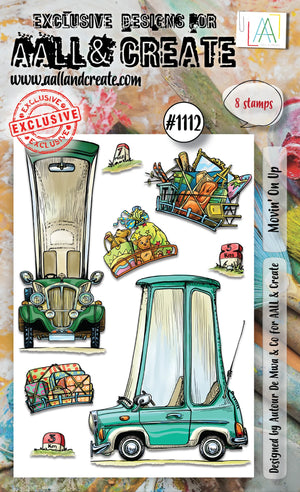 AALL & Create - A6 - Clear Stamps - 1112 - Author De Mwa - Movin' On Up