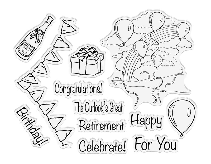 Creative Expressions - A5 - Clear Stamp & Die Set - Sheena Crafts - Through the Window - Celebrations