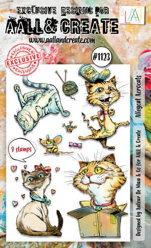 AALL & Create - A6 - Clear Stamps - 1123 - Autour De Mwa - Allycat Acrocats