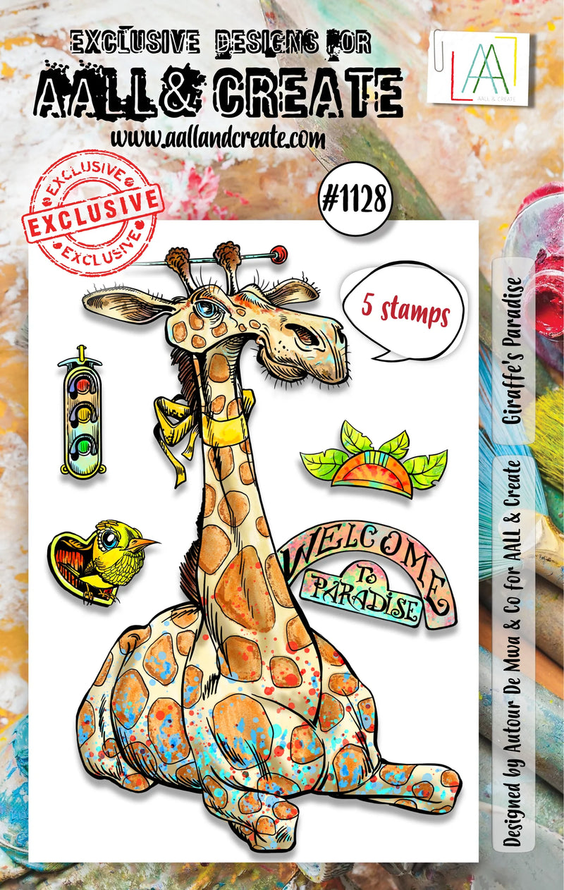 AALL & Create - A7 - Clear Stamps - 1128 - Autour De Mwa - Giraffe's Paradise