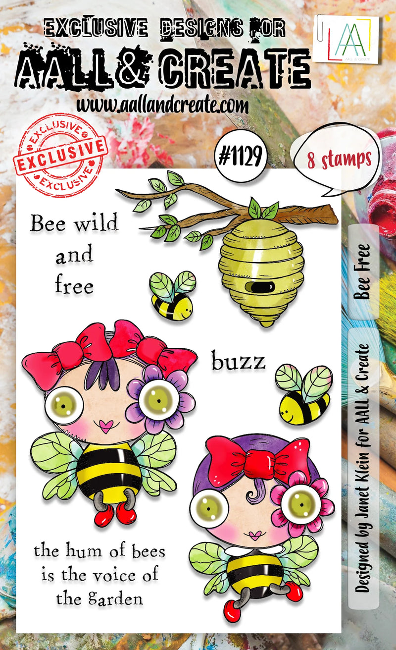 AALL & Create - A6 - Clear Stamps - 1129 - Janet Klein - Bee Free