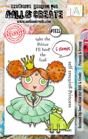 AALL & Create - A7 - Clear Stamps - 1135 - Janet Klein - Princess & Froggg
