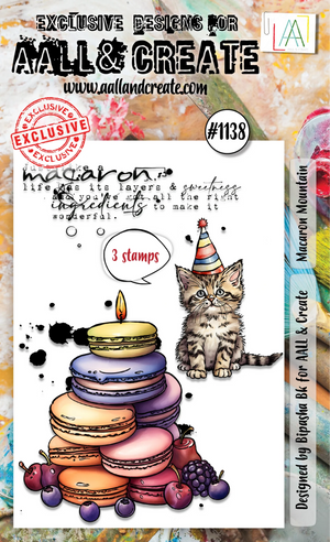 AALL & Create - A6 - Clear Stamps - 1138 - Bipasha BK - Macaron Mountain