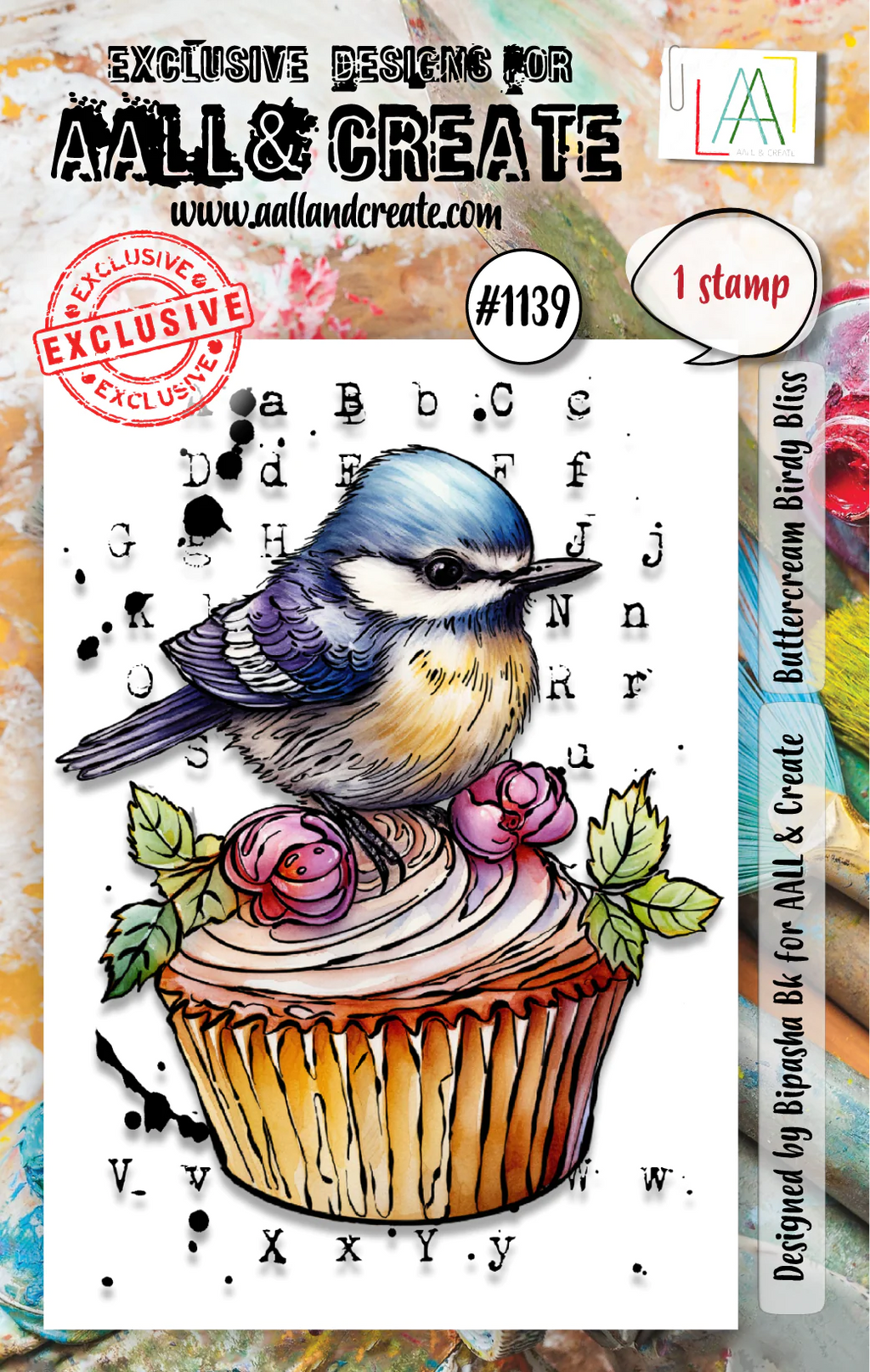 AALL & Create - A6 - Clear Stamps - 1139 - Bipasha BK - Buttercream Birdy Bliss