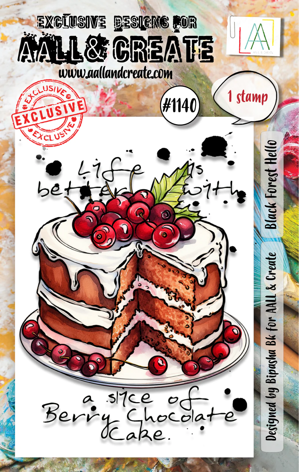 AALL & Create - A6 - Clear Stamps - 1140 - Bipasha BK - Black Forest Hello