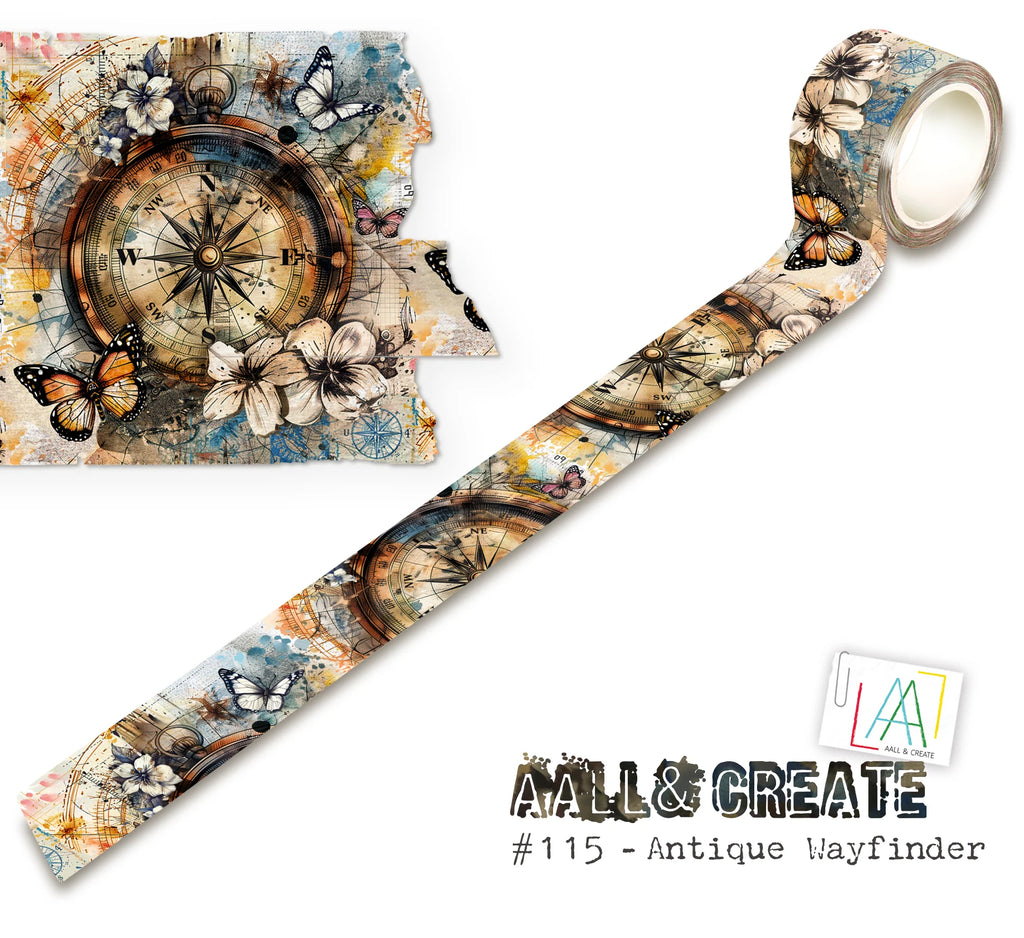 AALL & Create - Washi Tape - 115 - Artour de Mwa - Antique Wayfinder